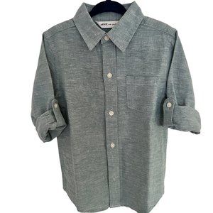 Janie & Jack Little boys Roll-Cuff Linen Shirt